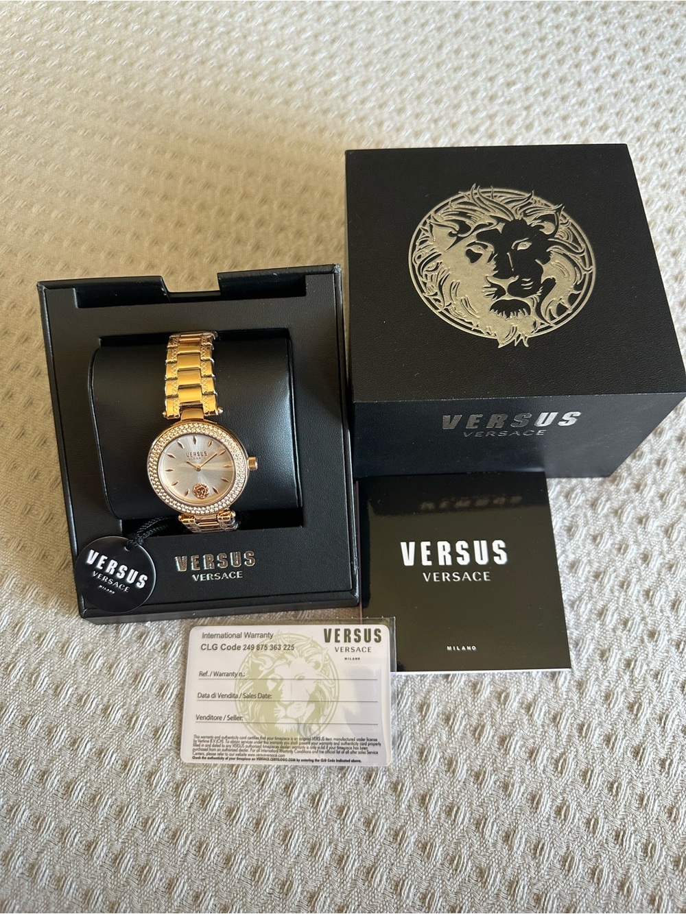 Versus Versace Brick Lane Stainless Steel & Pavé Crystal Bracelet Watch
